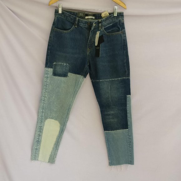 265cad new with tags SCOTCH & SODA Cropped Boyfriend Patchwork jeans W26 - Picture 1 of 7